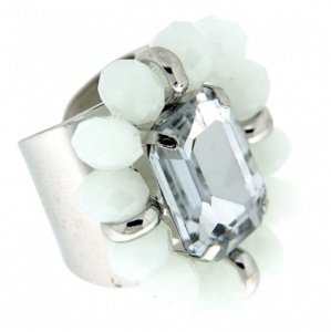 Sweet Deluxe Ring Adalberta silber-weiß