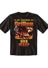 T-Shirt Es gibt Wichtigeres als Grillen