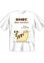T-Shirt Haart aber herzlich Katze