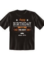 T-Shirt Happy Birthday Best Since 74