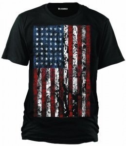 T-Shirt USA Flag Distress Big Style