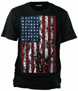 T-Shirt USA Flag Distress Big Style