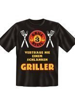 T-Shirt Vertraue nie einem schlanken Gri