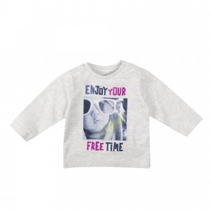 T-Shirt langarm grau