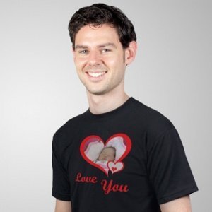 T-Shirt mit Foto und Text - Men Slim Fit