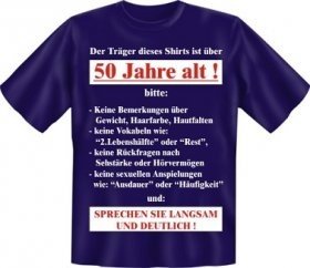 T-Shirt über 50 Jahre