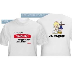 T-Shirt zum Junggesellenabschied *Ja-Sag