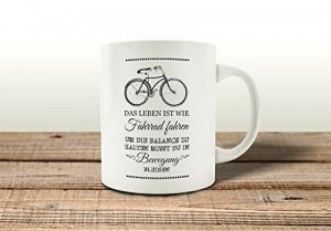 TASSE DAS LEBEN IST WIE FAHRRAD