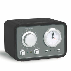 Tangent FM-Radio DUO mit Uhr schwarz hoc