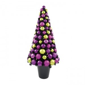 Tannenbaum lila/pink/grün H 90 cm