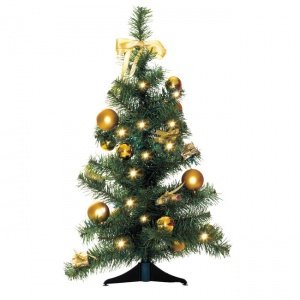 Tannenbaum mit Ständer gold