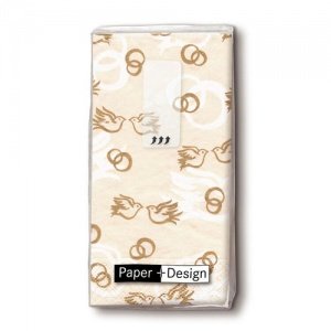 Taschentücher Classic wedding, gold
