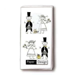 Taschentücher Just married