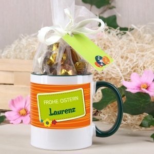 Tasse *Frohe Ostern* mit Schokoladenkuge