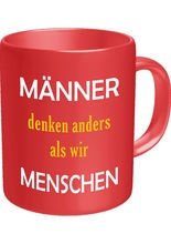 Tasse Männer denken anders