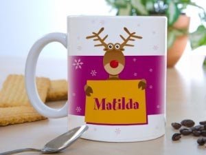 Tasse *Weihnachtselch* für Mädchen von S