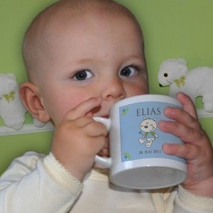 Tasse für Jungen mit Name und Geburtstag