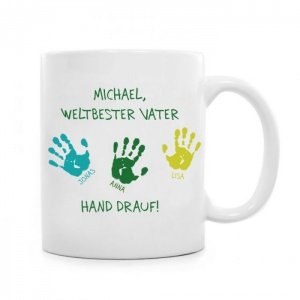 Tasse für Vater - Hand drauf