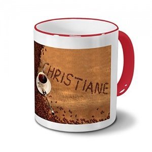 Tasse mit Namen Kaffeebohnen