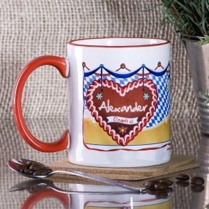 Tasse mit Oktoberfestmotiv und Name auf 