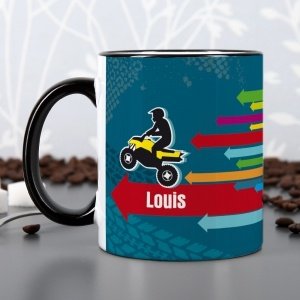 Tasse mit Quadmotiv und Name (Motiv 195)