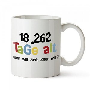 Tasse 50. Geburtstag 18.262 Tage alt
