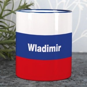 Tasse mit Wunschname *Made in Russia*