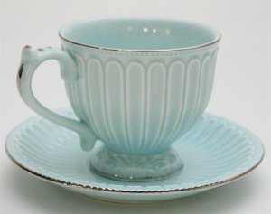 Tasse und Untertasse seagrass blue