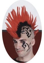 Tattoo Irokese Punk Perücke haut-rot