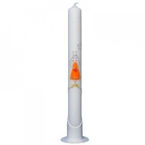 Taufkerze Engel orange