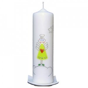 Taufkerze Engelchen grün