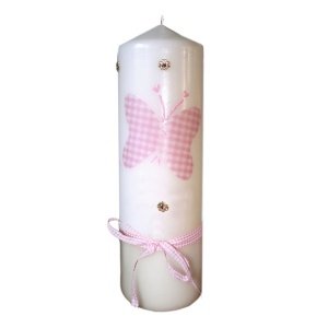 Taufkerze Kleiner Schmetterling