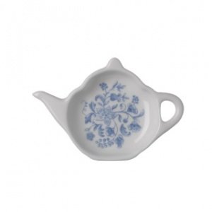 Teeabtropfer, blaues Chintzmuster