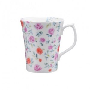 "Teebecher „Ascot"" weiß mit Blumenmuste