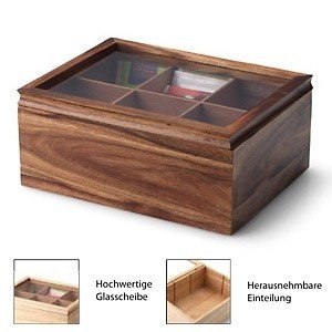 Teebeutelbox aus Akazien-Holz
