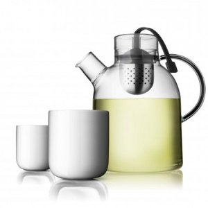 Teekanne Kettle Glas 1,5L mit 2 Thermobe