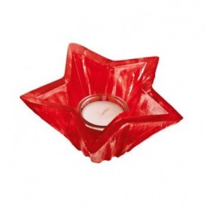 Teelicht Starlight transparent rot von K