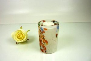 Teelichthalter 10cm weiß