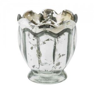 Teelichthalter -Antik- Grau, Lisbeth Dah