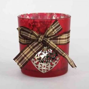 Teelichthalter -Bauernsilber mit Herz-, 