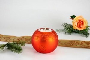 Teelichthalter Blutorange 7,7 x 7,5cm