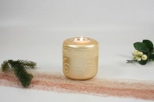 Teelichthalter Champagner 7x8cm