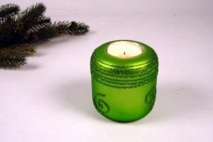 Teelichthalter Grün 7x8cm