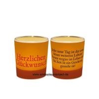 Teelichthalter Herzl. Glückwunsch von la