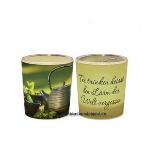 Teelichthalter Tee trinken von la vida