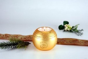 Teelichthalter gold 7,7x7,5cm