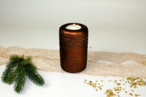 Teelichthalter nugat 11,5x7,3cm