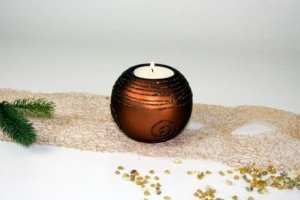 Teelichthalter nugat 7,7x7,5cm