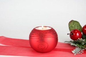 Teelichthalter rot 7,7 x 7,3 cm