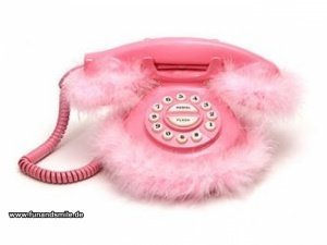 Rosa Plüschtelefon